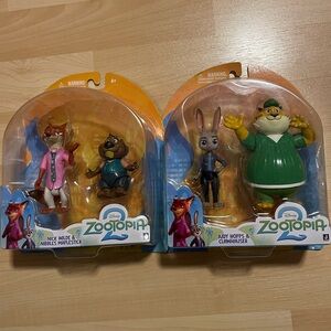 Disney Zootopia 2 Set of Two Figure Sets with 4 Characters & Vibrant Colors